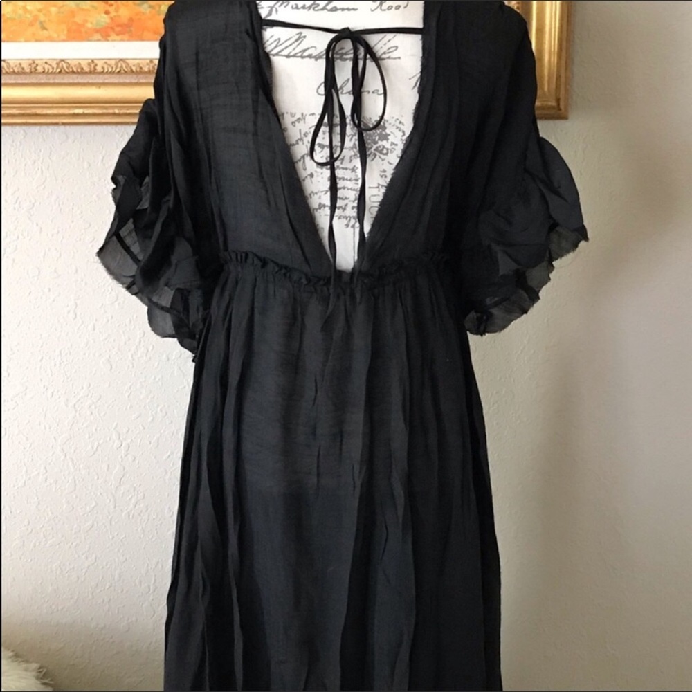 Boho Black Maxi Dress - Picture 2 of 11